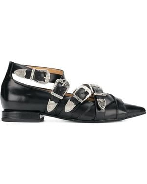 Toga Multiple-Buckle Pumps - White
