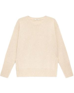 Maliparmi Pull En Maille Nervurée À Col Ras-De-Cou - Natural