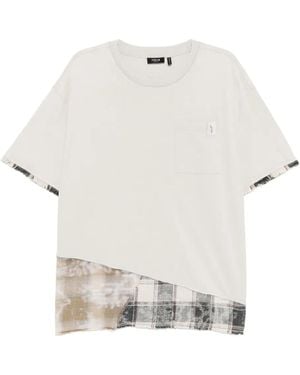 FIVE CM パッチワーク Tシャツ - ホワイト