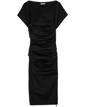 Maticevski Yuzu Ruched Midi Dress - Black