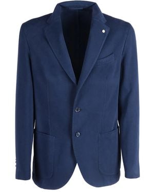 L.B.M. 1911 Giacche Buttoned Blazer - Blue