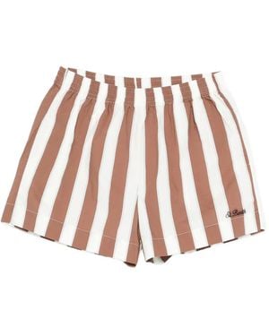 MC2 Saint Barth Meave Striped Shorts - White