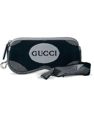 Gucci Logo-Jacquard Case - Blue