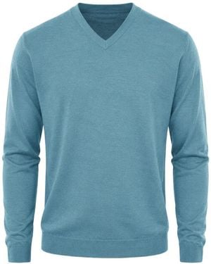 Malo V-Neck Jumper - Blue