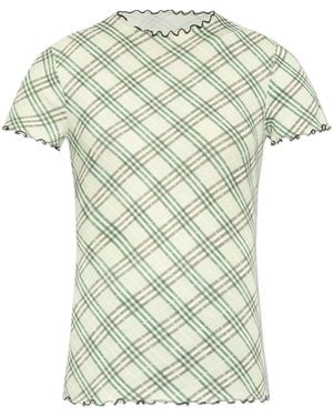 Burberry チェック Tシャツ - グリーン
