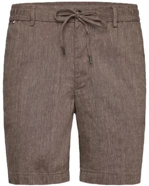 BOSS Drawstring-Waist Shorts - Gray