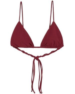 Jil Sander Triangel-Bikini Aus Jersey - Rot