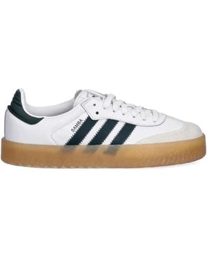 adidas Sambae Three-Stripe Low-Top Trainers - Blue