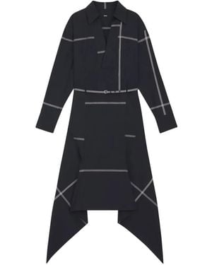 BOSS Checked Shirt Dress - Blue