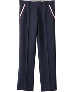 Miu Miu Pantalones con detalle a rayas - Azul