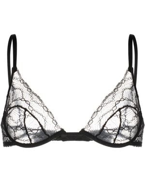Kiki de Montparnasse Mon Cheri Lace Bra - Black