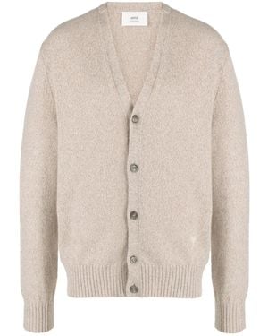 Ami Paris Ami De Coeur Cardigan - Natural
