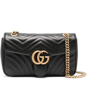 Gucci GGマーモント ショルダーバッグ S - ブラック