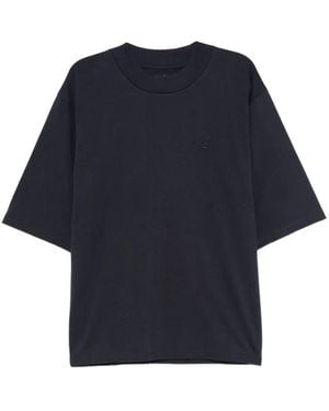 agnès b. Logo-Embroidered T-Shirt - Blue
