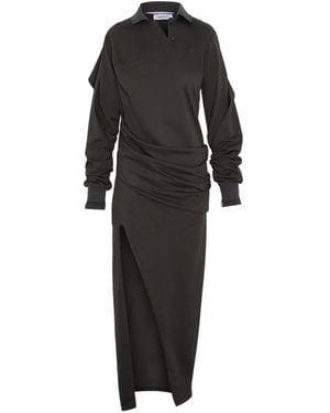 SRVC Studio Draped Maxi Dress - Black