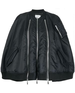 Noir Kei Ninomiya Capa acolchada con cremallera - Negro