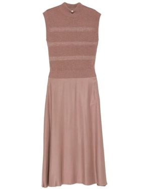 Peserico Sequin-Embellished Sleeveless Midi Dress - Pink
