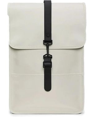 Rains Mochila Con Cierre Con Hebilla - Blanco