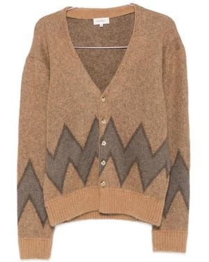 Second/Layer Chevy Geometric-Pattern Cardigan - Brown