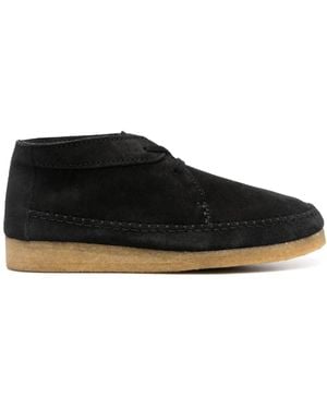 Clarks Stitch-Detail Suede Boots - Black