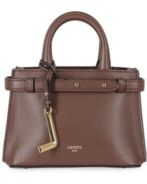 Lancel Faubourg Belted Grained Handbag - Brown
