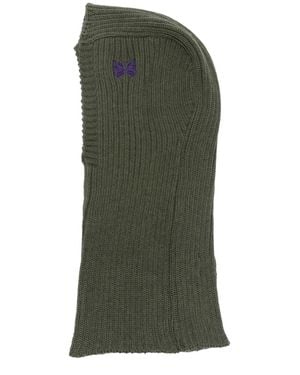 Needles Bestickte Balaklava Aus Wolle - Grün