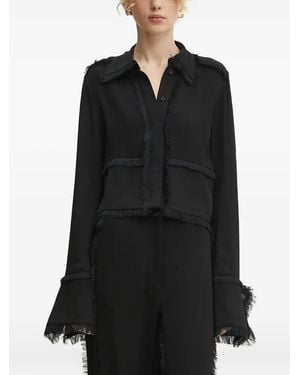 Day Birger et Mikkelsen Top Emmie Con Frange - Nero