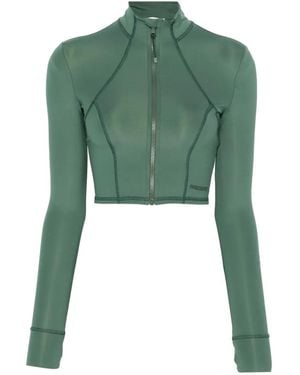Patrizia Pepe Exposed-Seam Zip-Up Jacket - Green