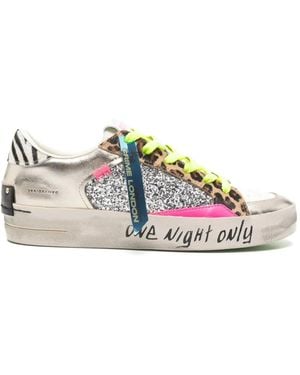 Crime London Glitter-Embellishment Trainers - Metallic