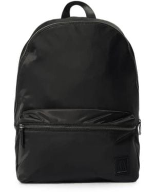 Emporio Armani Logo-Patch Backpack - Black