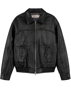 ROUGH Reversible Leather Jacket - Black