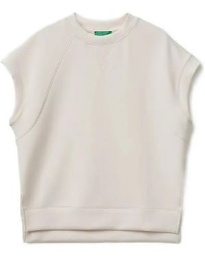 Benetton Sleeveless Crew-Neck Top - White