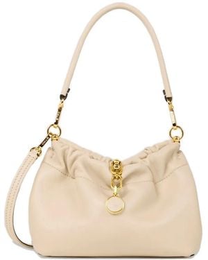 Etro Small Vela Blossom Leather Shoulder Bag - Natural