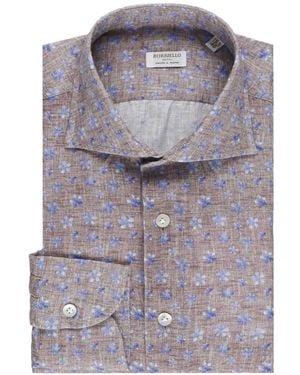 Borriello Camisa Con Estampado Floral - Gris