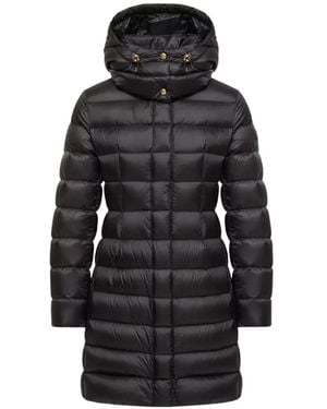 Moncler Hirmas Hooded Long Down Coat - Black