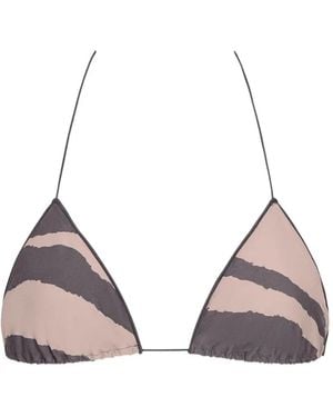 Tropic of C C Zebra-Print Bikini Top - Natural