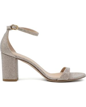 Stuart Weitzman 75Mm Block Sandals - Metallic