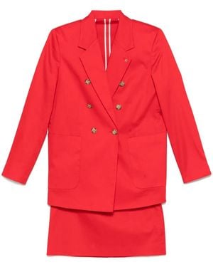 Manuel Ritz Traje con doble botonadura - Rojo
