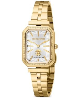 Roberto Cavalli Octagonal Textured-Bezel 23Mm Watch - Metallic