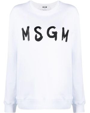 MSGM Sweater Met Logoprint - Wit