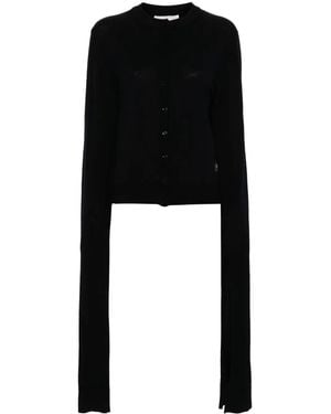 Coperni Knotted-Sleeve Cardigan - Black