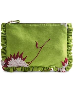 La DoubleJ Bolso De Mano Con Volantes - Verde
