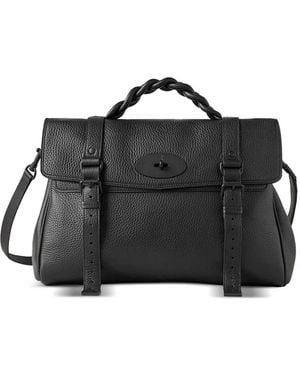 Mulberry Braided-Handle Tote Bag - Black