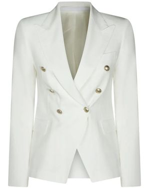 Tagliatore Button Double-Breasted Blazer - White