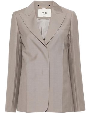 Fendi シングルジャケット - グレー
