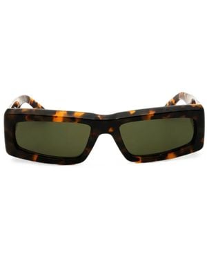 Palm Angels Yreka Rectangle-Frame Sunglasses - Green