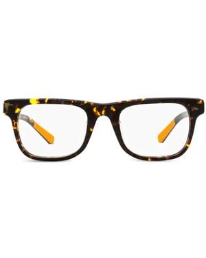 Shinola Rectangle Frame Tortoise Glasses - Brown