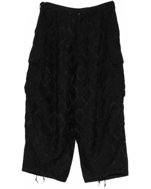 Needles Cargo Patterned Trousers - Black