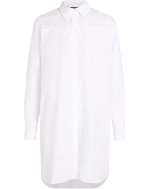 KARL LAGERFELD Lace-Detail Shirt - White