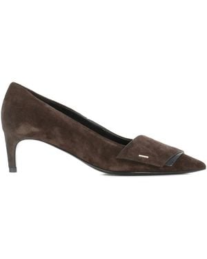 Roberto Del Carlo 55mm pointed toe suede pumps - Braun
